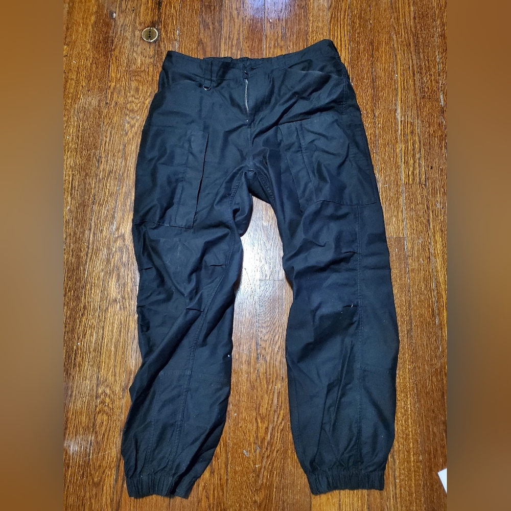 Black Cargo Pants with Straight Fit
